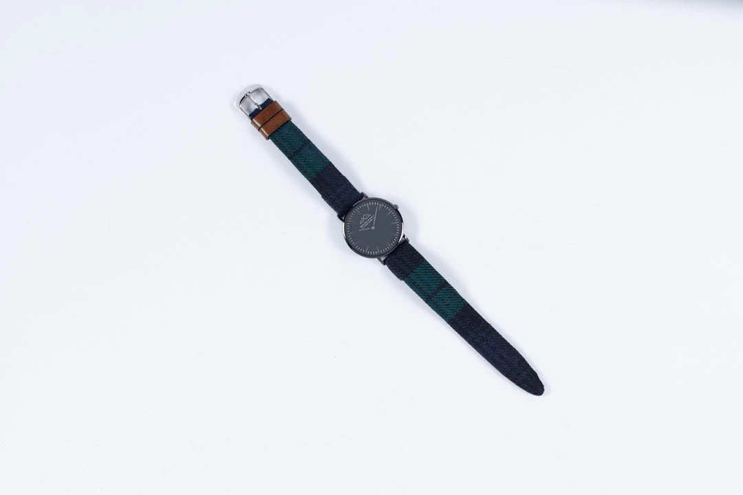 Bespoke Tartan Watch With Black Dial 5 Bespoke Tartan Watch With Black Dial - Image 3