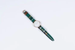 Bespoke Tartan Watch With White Dial