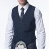Arran Navy Tweed 5 Button Kilt Waistcoat 1 Arran Navy Tweed 5 Button Kilt Waistcoat -Scottish Clothing Store 027 1 1