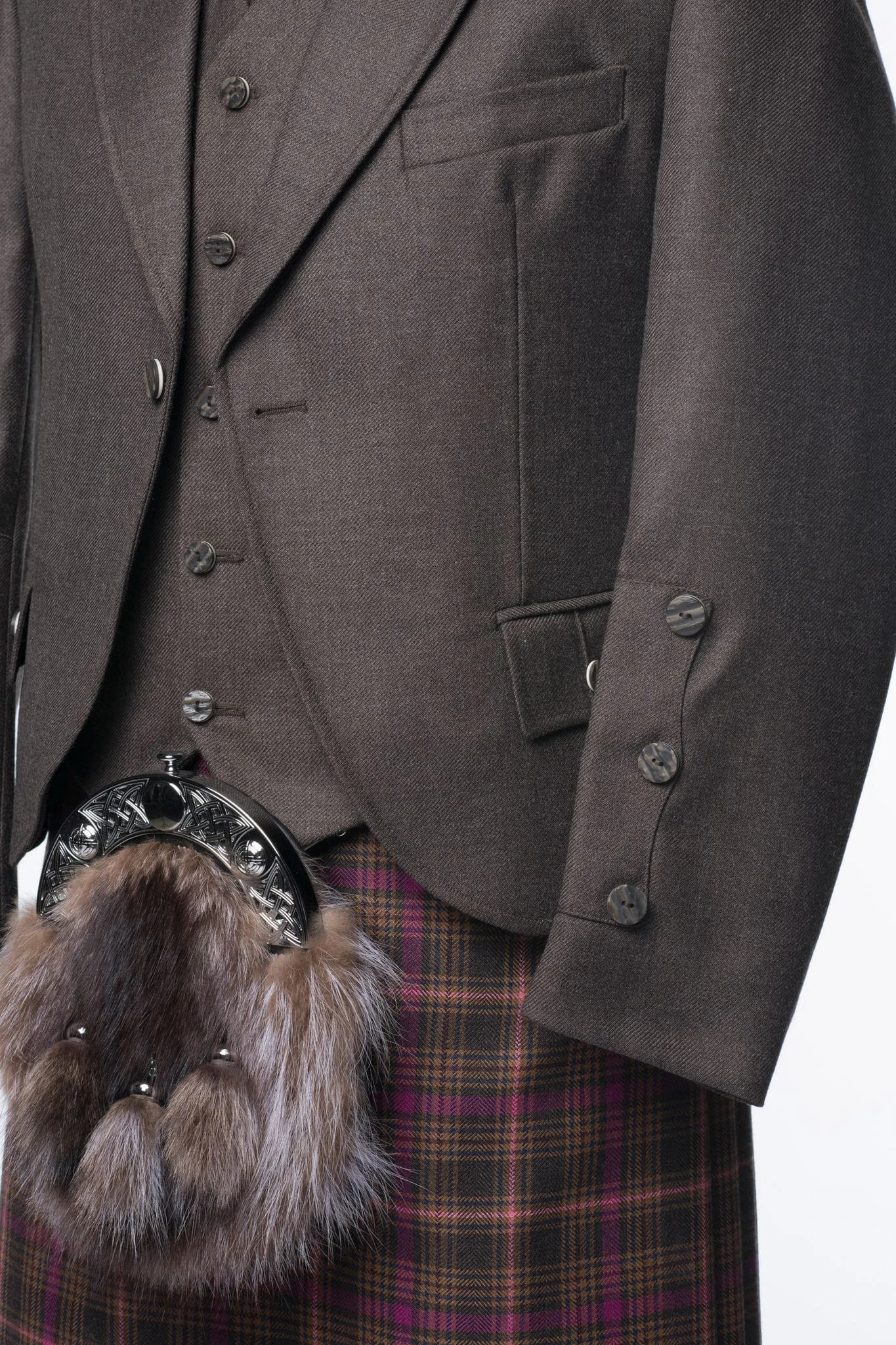 Brown Tweed Kilt Jacket And Waistcoat 5 Brown Tweed Kilt Jacket And Waistcoat - Image 3