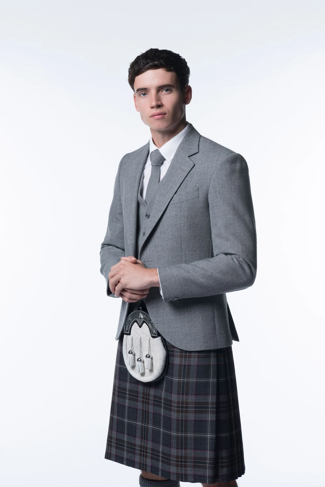 Lomond Grey Tweed Kilt Jacket And Waistcoat 3 Lomond Grey Tweed Kilt Jacket And Waistcoat