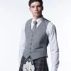 Lomond Grey Tweed 5 Button Waistcoat 2 Lomond Grey Tweed 5 Button Waistcoat -Scottish Clothing Store 089 2