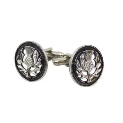 Circular Cut Out Thistle Cufflinks (112 AP)