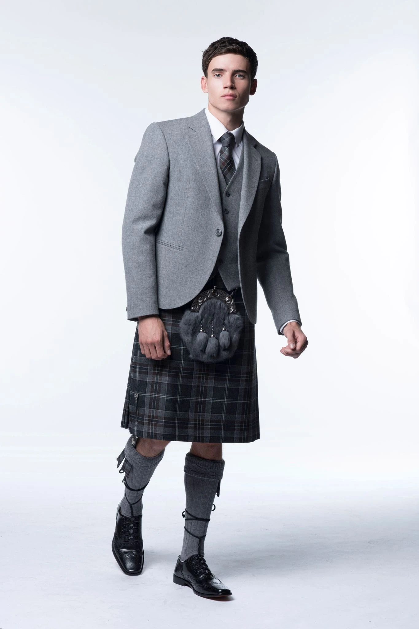 Lomond Grey Tweed Kilt Outfit 3 Lomond Grey Tweed Kilt Outfit