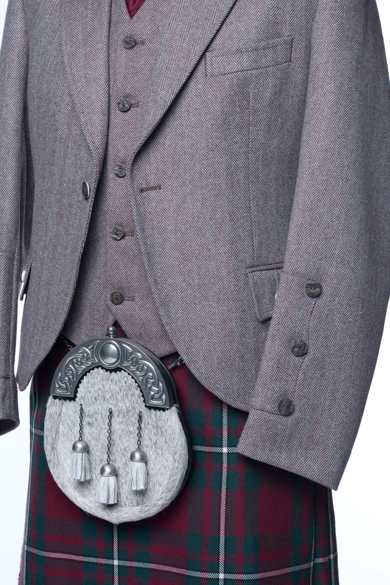 Russet Red Tweed Kilt Jacket And Waistcoat 4 Russet Red Tweed Kilt Jacket And Waistcoat - Image 3
