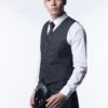 Oban Grey Tweed 5 Button Kilt Waistcoat 1 Oban Grey Tweed 5 Button Kilt Waistcoat -Scottish Clothing Store 153 1