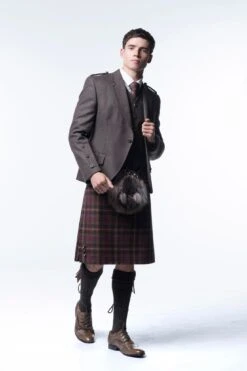 Scottish Clothing Store 21 Brown Tweed Kilt Outfit