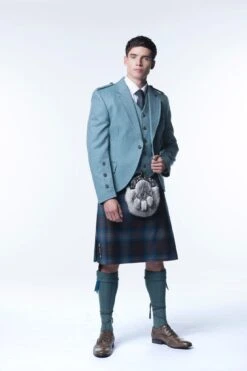 Scottish Clothing Store 17 Lovat Blue Tweed Kilt Outfit