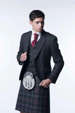 Oban Grey Tweed Kilt Jacket And Waistcoat