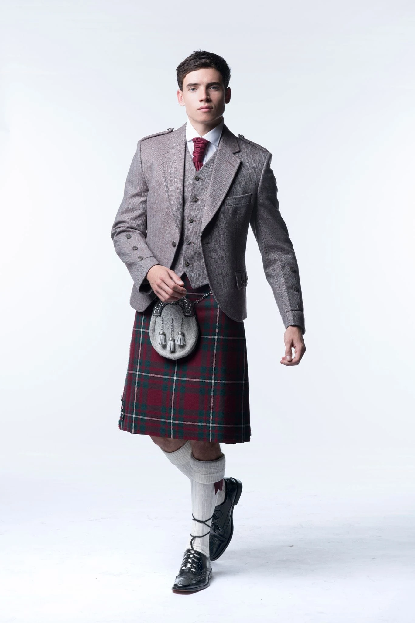 Russet Red Tweed Kilt Outfit 2 Russet Red Tweed Kilt Outfit