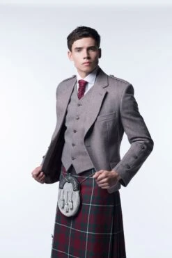 Russet Red Tweed Kilt Jacket And Waistcoat