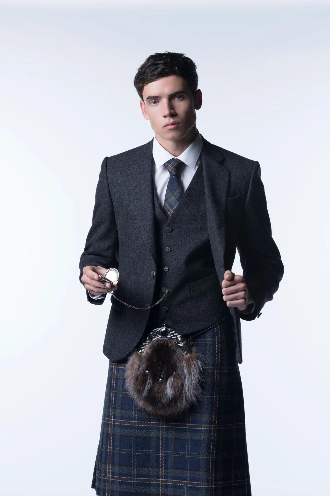 Glen Orchy Grey Tweed Kilt Jacket And Waistcoat 3 Glen Orchy Grey Tweed Kilt Jacket And Waistcoat