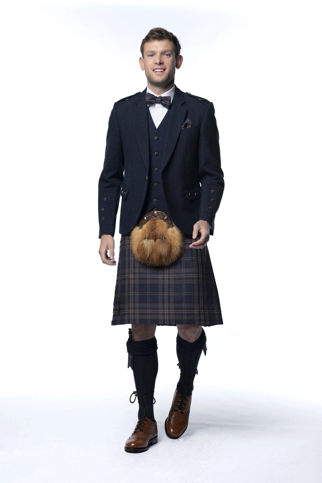 Arran Navy Tweed Kilt Outfit 3 Arran Navy Tweed Kilt Outfit