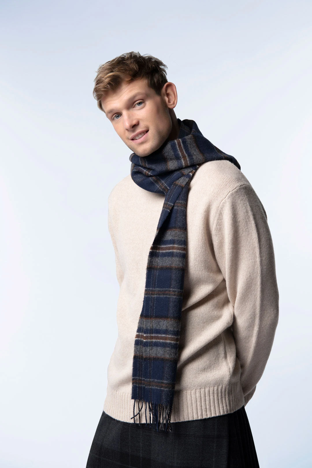 Exclusive Mist Range Lambswool Tartan Scarf 3 Exclusive Mist Range Lambswool Tartan Scarf