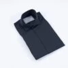 Black Swept Shirt - Single Cuff 1 Black Swept Shirt - Single Cuff -Scottish Clothing Store Black Swept