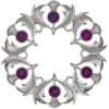 Scottish Thistle Plaid Brooch With Small Stones (235 AP) 1 Scottish Thistle Plaid Brooch With Small Stones (235 AP) -Scottish Clothing Store Broach1 1
