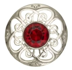Culloden Plaid Brooch With Stone (184 AP)