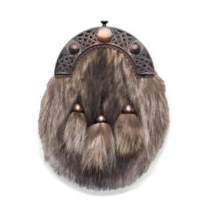 Racoon Dress Sporran With Copper Cut-Out Celtic Cantle (WES)