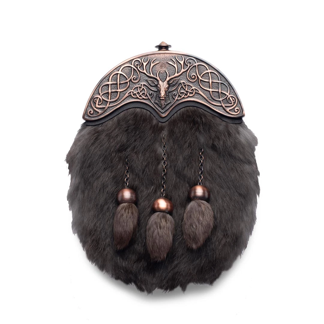 Smokey Rabbit Dress Sporran With Bronze Stag (GE) 3 Smokey Rabbit Dress Sporran With Bronze Stag (GE)