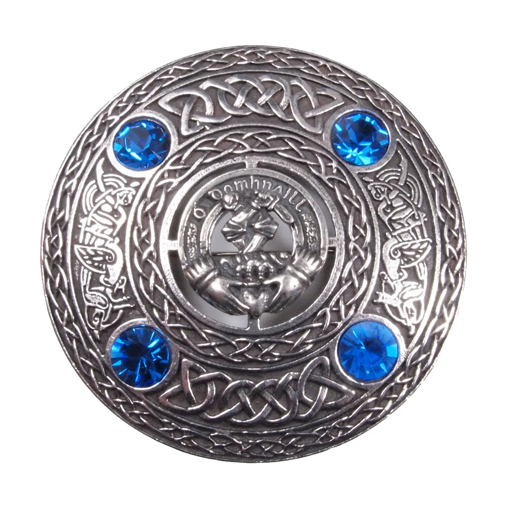 Clan Crest Plaid Brooch With Gemstone 4 Clan Crest Plaid Brooch With Gemstone - Image 2
