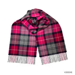 Merino Lambswool Scarf -Scottish Clothing Store Merino Cerise