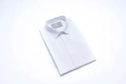 Kids White Normal Collar Shirt - Single Cuff