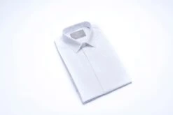 White Slim Fit Normal Collar Shirt - Single Cuff