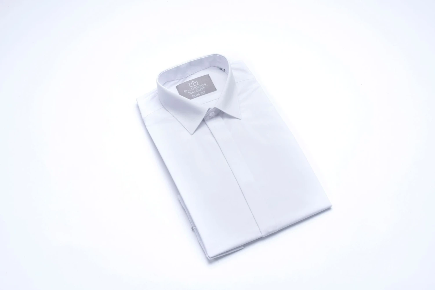 White Slim Fit Normal Collar Shirt - Single Cuff 3 White Slim Fit Normal Collar Shirt - Single Cuff