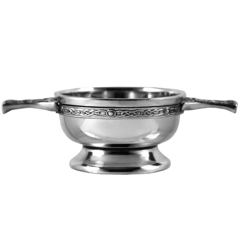 Celtic Handle Quaich With Celtic Band Design (PQ5 EP) 3 Celtic Handle Quaich With Celtic Band Design (PQ5 EP) - Image 2