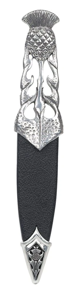 Cut Out Thistle Handle Sgian Dubh With Sheath (SD97 CB)