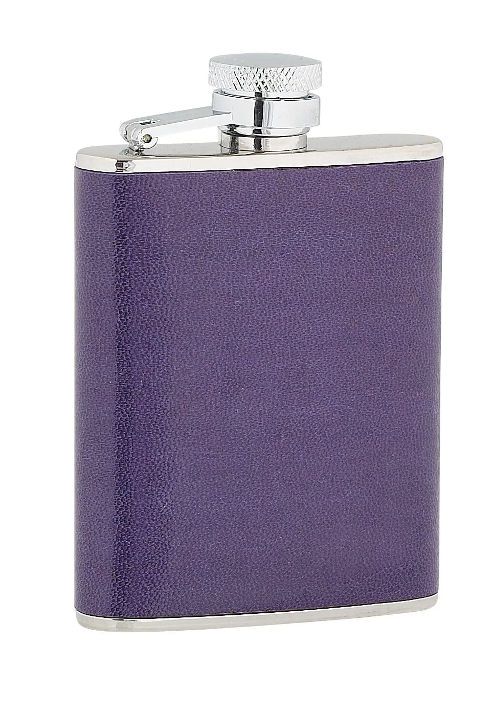 Purple Leather Hip Flask (ST1 CB) 3 Purple Leather Hip Flask (ST1 CB)