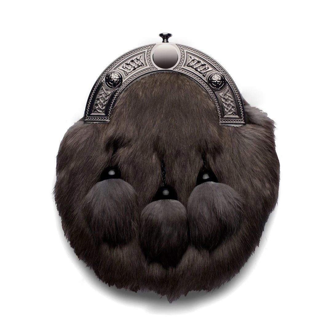 Smokey Rabbit Dress Sporran With Smokey Antique Cantle (WES) 3 Smokey Rabbit Dress Sporran With Smokey Antique Cantle (WES)