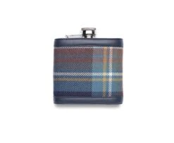 Custom Tartan Hip Flask -Scottish Clothing Store Tartan Hip Flask Navy