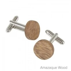 Round Wooden Cufflinks (KCLCB) 7 Round Wooden Cufflinks (KCLCB) -Scottish Clothing Store amazaque wood 1