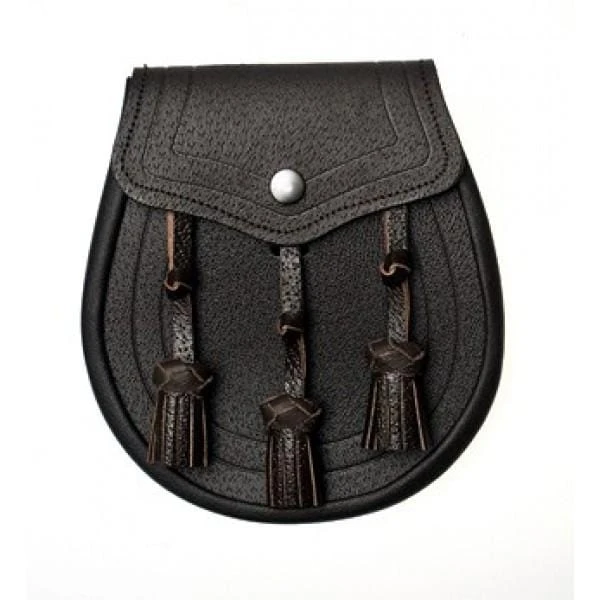 Plain Day Sporran With Tassels (WES-SMB/BR) 4 Plain Day Sporran With Tassels (WES-SMB/BR) - Image 2