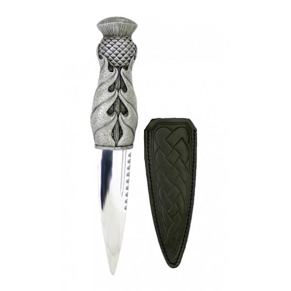 Silver Thistle Handle Sgian Dubh With Optional Engraving 4 Silver Thistle Handle Sgian Dubh With Optional Engraving - Image 2