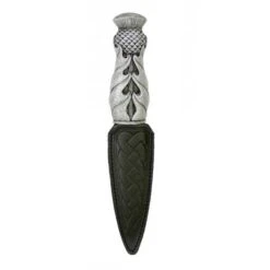 Silver Thistle Handle Sgian Dubh With Optional Engraving