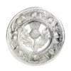 Thistle Plaid Brooch With Thistle Mount (GMP39 GE) 2 Thistle Plaid Brooch With Thistle Mount (GMP39 GE) -Scottish Clothing Store chrome thistle plaid brooch