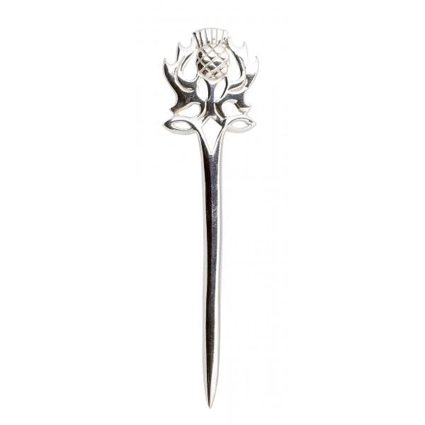 Sterling Silver Thistle Kilt Pin 3 Sterling Silver Thistle Kilt Pin