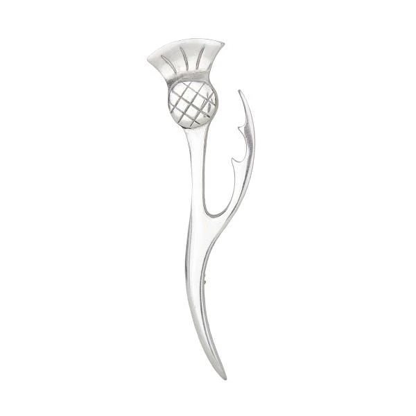 Chrome Contemporary Thistle Kilt Pin (KP63P CB) 3 Chrome Contemporary Thistle Kilt Pin (KP63P CB)