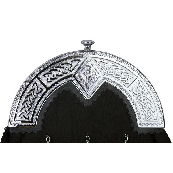 Light Or Black Bovine Dress Sporran With Chrome Or Antique Thistle Cantle (EW6D) 7 Light Or Black Bovine Dress Sporran With Chrome Or Antique Thistle Cantle (EW6D) - Image 5