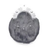Dyed Grey Rabbit Fur Dress Sporran With Cut Out Celtic Cantle (EW3K-DGR) 1 Dyed Grey Rabbit Fur Dress Sporran With Cut Out Celtic Cantle (EW3K-DGR) -Scottish Clothing Store dyed grey sporran