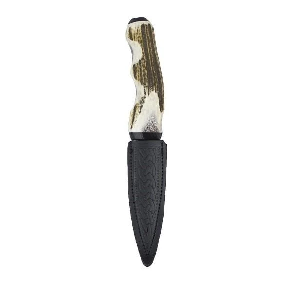 Horn Sgian Dubh With Black Buffalo Cap (G7 GE) 3 Horn Sgian Dubh With Black Buffalo Cap (G7 GE)