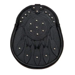 Rounded Top Day Sporran With Celtic Stud Design (WES-HSB)