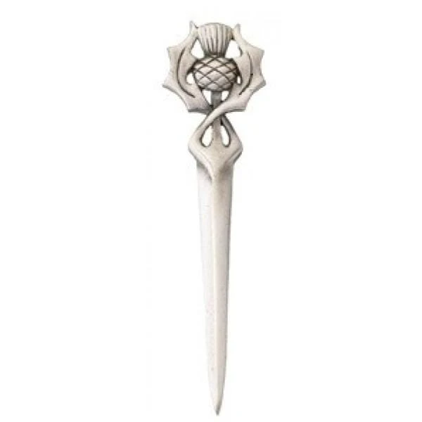 Pewter Scottish Cross Over Leaf Thistle Kilt Pin (KP11 CB) 4 Pewter Scottish Cross Over Leaf Thistle Kilt Pin (KP11 CB) - Image 2