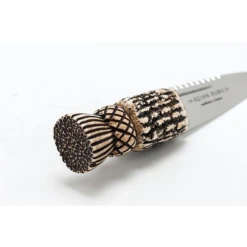 Thistle Handle Imitation Staghorn Sgian Dubh (RSD18) -Scottish Clothing Store imitation stag horn sgain dubh closeup 2