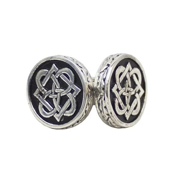Round Celtic Knot Cufflinks (KCL23P CB) 3 Round Celtic Knot Cufflinks (KCL23P CB)