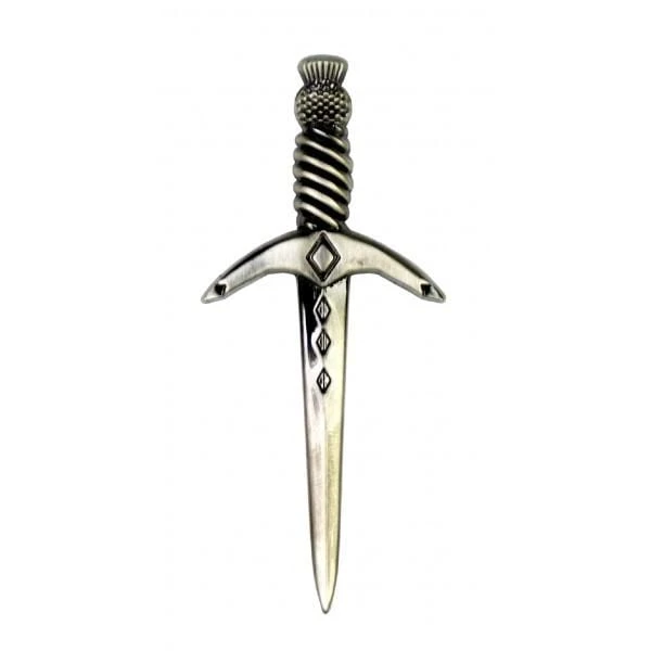 Chrome Or Antique Thistle Kilt Pin (KP001) 4 Chrome Or Antique Thistle Kilt Pin (KP001) - Image 2