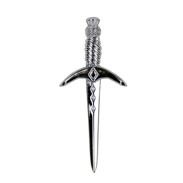 Chrome Or Antique Thistle Kilt Pin (KP001) 3 Chrome Or Antique Thistle Kilt Pin (KP001)
