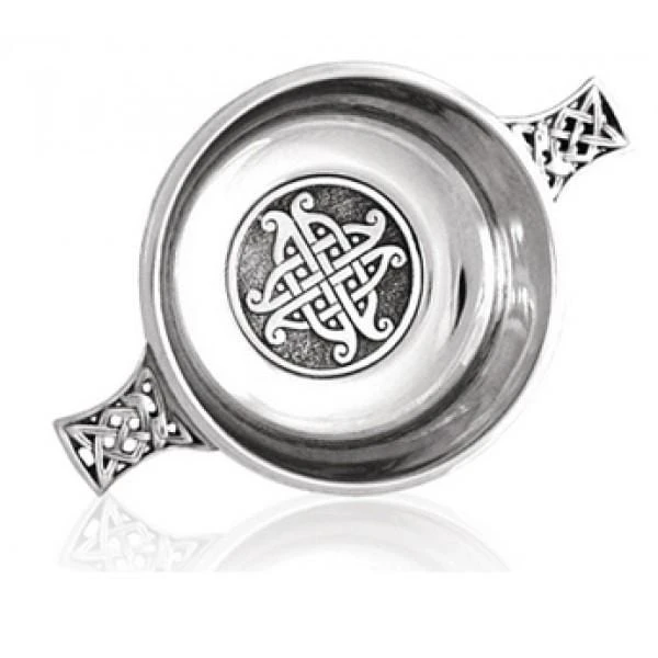 Celtic Pattern Pewter 3.5" Quaich (PQ405 EP) 3 Celtic Pattern Pewter 3.5" Quaich (PQ405 EP)